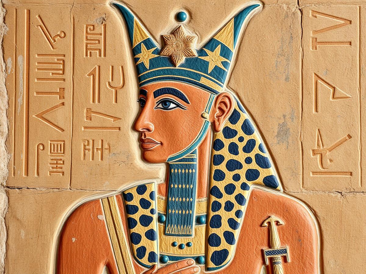 Painted relief of Herihor, High Priest of Amun, in royal regalia